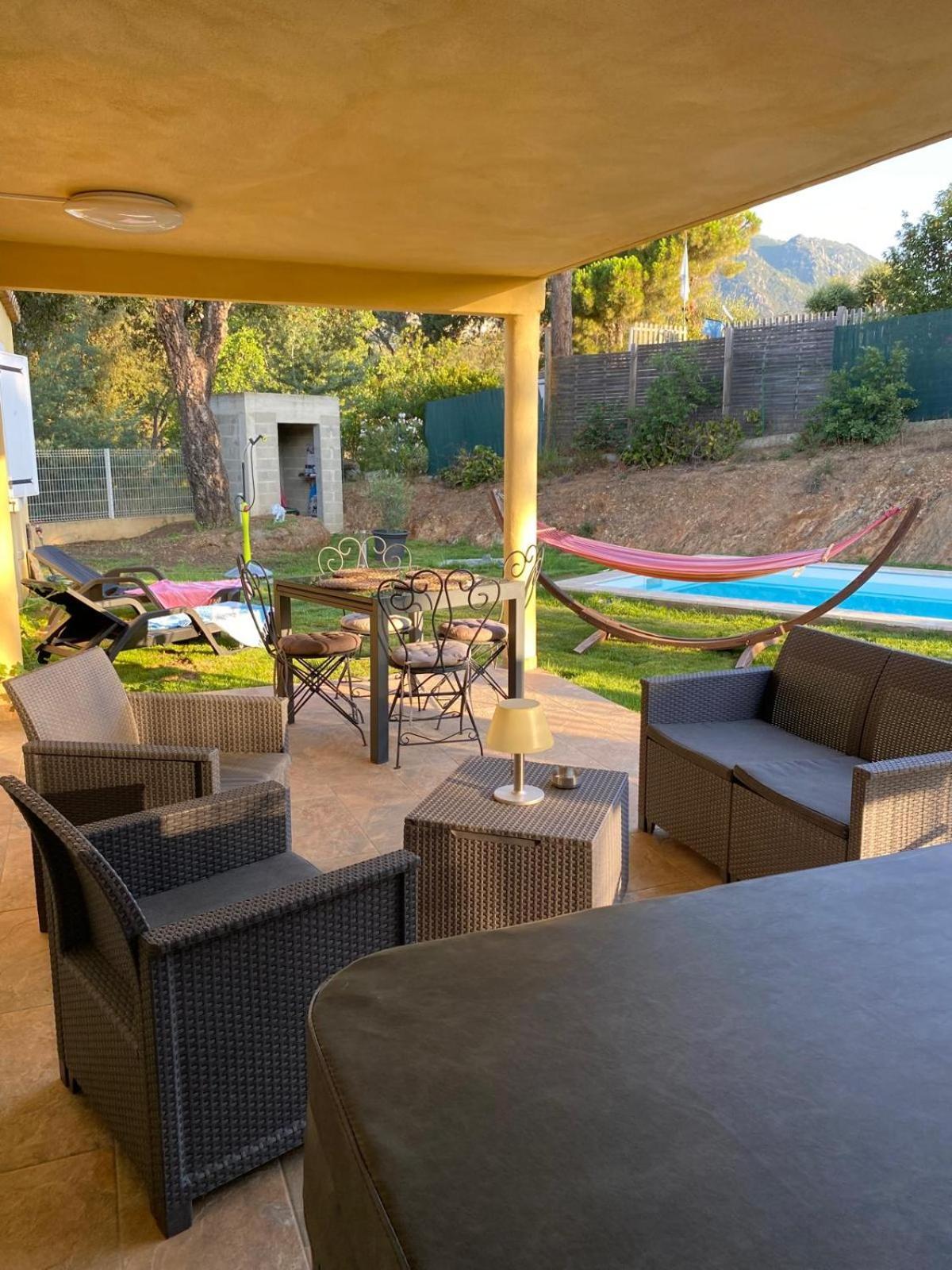 Agreable Rez De Jardin Avec Piscine Et Jacuzzi Apartman Cervione Kültér fotó